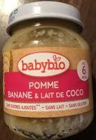Mängden socker i Babybio pomme banane et lait de coco
