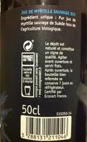 Mängden socker i Pur Jus Myrtille BIO