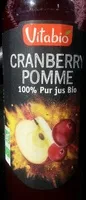 Mängden socker i 100% pur jus bio cranberry et pomme