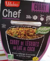 Mängden socker i Curry de légumes au lait de coco bio - Chef