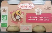 Mängden socker i Babybio pomme, banane & lait de coco