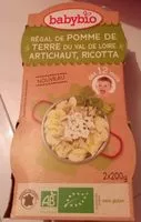 Mängden socker i Régal de Pomme de Terre du Val de Loire, Artichaut, Ricotta