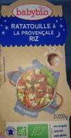 Mängden socker i Menu Enfant Ratatouille Riz
