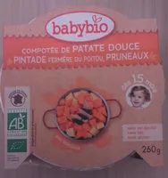 Mängden socker i Menu Patate Douce Pintade Pruneaux