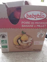 Mängden socker i Gourde Poire Banane Millet Bio