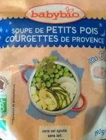 Mängden socker i Soupe petits pois courgettes de Provence
