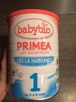 Mängden socker i Priméa - Lait Nourrisson - 1 de 0 à 6 mois