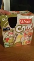 Mängden socker i Cool Fruits Pomme Pêche Abricot + Acérola et Pomme Poire + Acérola
