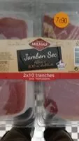Mängden socker i Jambon sec 2x10 tranches intercalaire Milhau