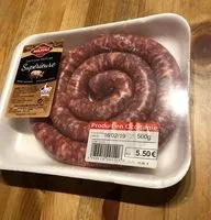 Mängden socker i saucisse fraîche supérieure