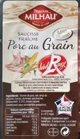 Mängden socker i Saucisse fraîche Porc au grain