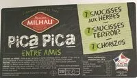 Mängden socker i Pica Pica 7 Saucisses aux herbes + 7 Saucisses + 7 Chorizos