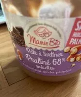 Mängden socker i Pâte à tartiner Praliné 68% noisettes