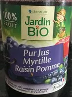 Mängden socker i Pur jus Myrtille Raisin Pomme