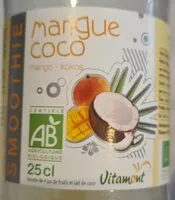 Mängden socker i Smoothie mangue coco bio