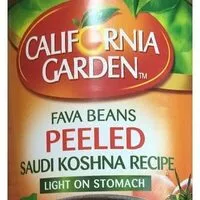 Mängden socker i Fava Beans, Peeled