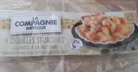 Mängden socker i Coquilles St-Jacques cuisinées à la bretonne
