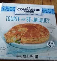 Mängden socker i Tourte composée d'une pâte feuilletée crue garnie d'une préparation à base de noix de St-Jacques*.