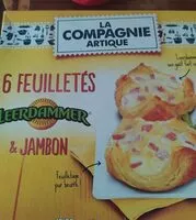Mängden socker i 6 feuilletés leerdammer et jambon