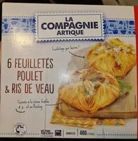 Mängden socker i Feuilletés poulet et ris de veau