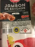 Mängden socker i Jambon de Bayonne affiné12 mois