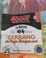 Mängden socker i Jambon Serrano du pays Basque sud