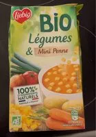 Mängden socker i Légumes & mini penne