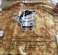 Mängden socker i Crepes moelleuses de froment