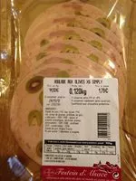 Mängden socker i Roulade aux olives x6 simply