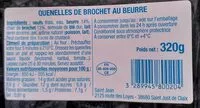Mängden socker i Quenelle de brochet au beurre