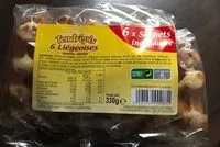 Mängden socker i 6 liégeoises gaufres sucrées