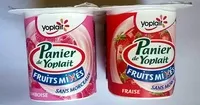 Mängden socker i Panier de Yoplait - Fruits mixés - Fraise, Framboise, Cerise