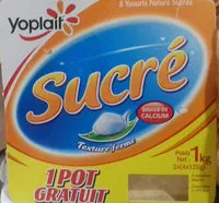 Mängden socker i Yaourt sucre