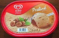 Mängden socker i Miko praliné