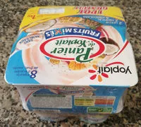 Mängden socker i yaourt à la pulpe de fruit