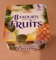 Mängden socker i Yaourts brassés sucrés aux fruits