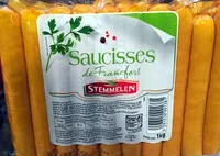 Mängden socker i Saucisses de Francfort