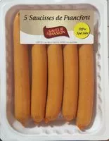 Mängden socker i Saucisses de francfort