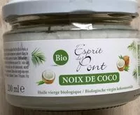 Mängden socker i Huile vierge biologique de coco