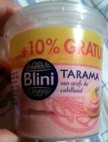 Mängden socker i Tarama aux oeufs de cabillaud (25 %) +10 % Gratuit