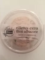 Mängden socker i Rillettes extra thon albacore poivre et ciboulette
