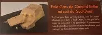 Mängden socker i Foie gras de canard entier mi-cuit du Sud Ouest
