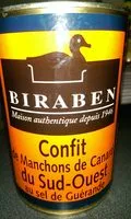 Mängden socker i Confit de Manchons de Canard du Sud-Ouest au Sel de Guérande