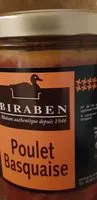 Mängden socker i Poulet basquaise BIRABEN