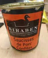 Mängden socker i Saucisses de porc confites