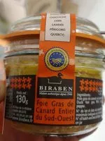 Mängden socker i Foie gras entier de canard