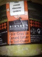 Mängden socker i Foie gras de canard entier du sud ouest