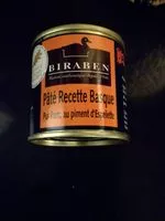 Mängden socker i Pâté Recette Basque