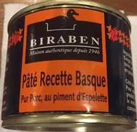 Mängden socker i Pâté Recette Basque