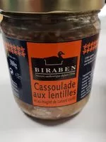 Mängden socker i Cassoulade aux lentilles